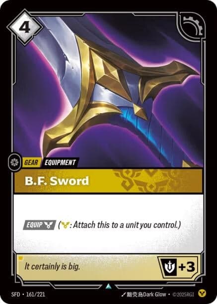 B.F. Sword (161/221) (Foil) (Spiritforged)
