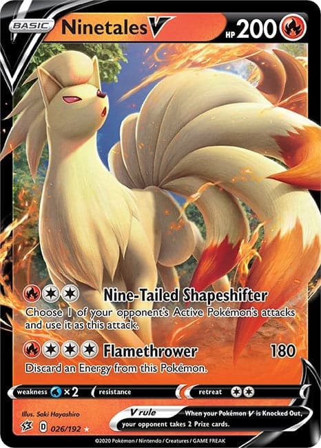 Ninetales V (026/192) (SWSH02: Rebel Clash)