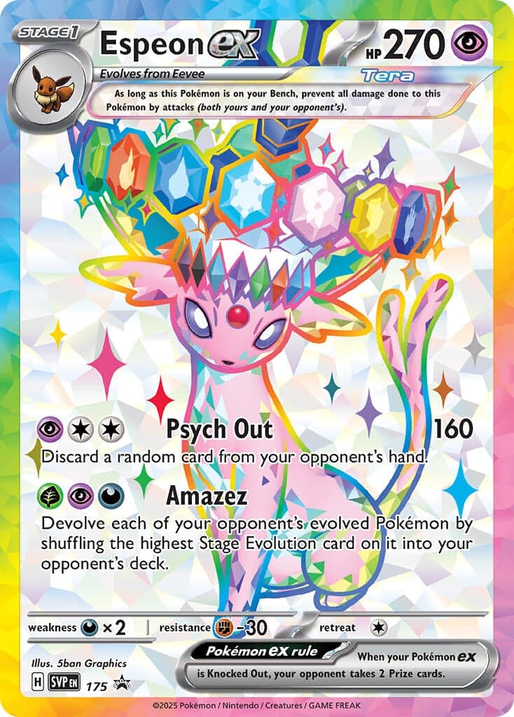 Espeon ex - 175 (SVP 175) (SV: Scarlet & Violet Promo Cards)
