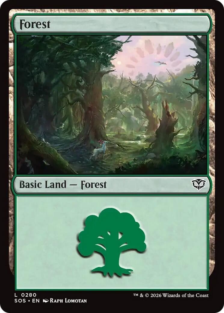 Forest (0280) (280) (Foil) (Secrets of Strixhaven)