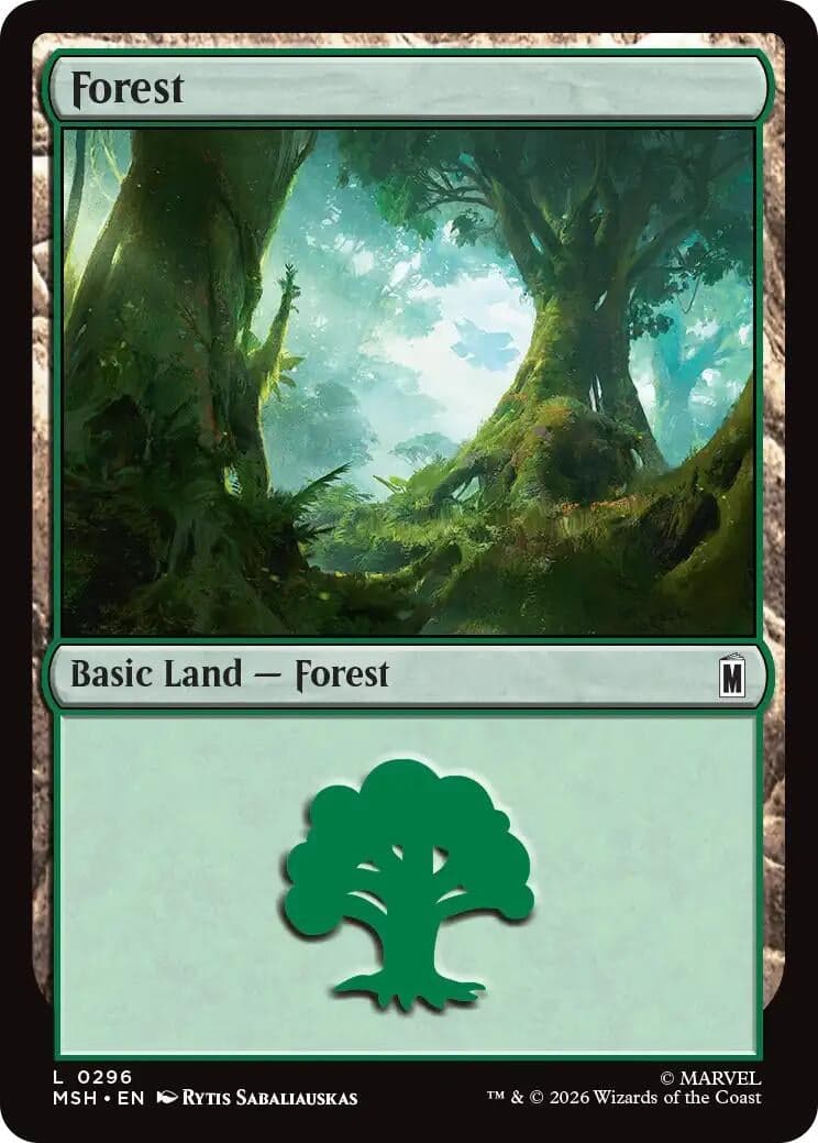 Forest (0296) (296) (Foil) (Marvel Super Heroes) (MSH)