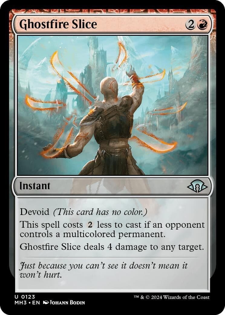 Ghostfire Slice (123) (Foil) (Modern Horizons 3)