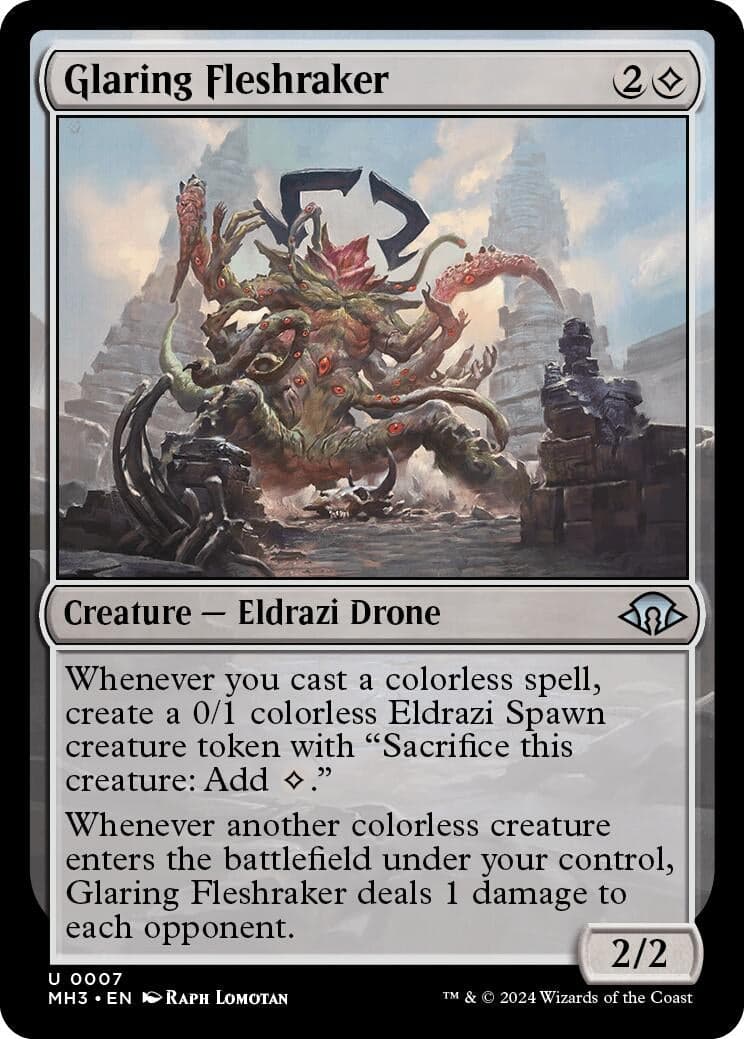 Glaring Fleshraker (7) (Foil) (Modern Horizons 3)