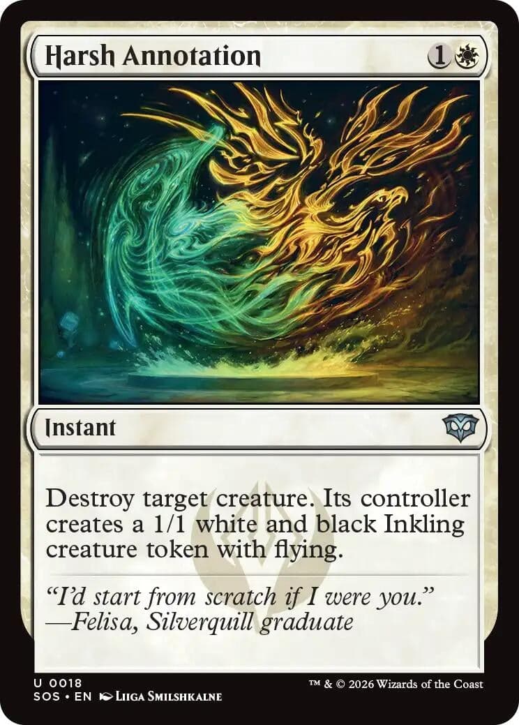 Harsh Annotation (18) (Foil) (Secrets of Strixhaven)