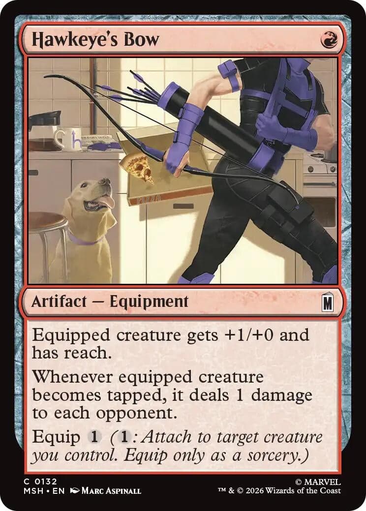 Hawkeye's Bow (132) (Foil) (Marvel Super Heroes) (MSH)