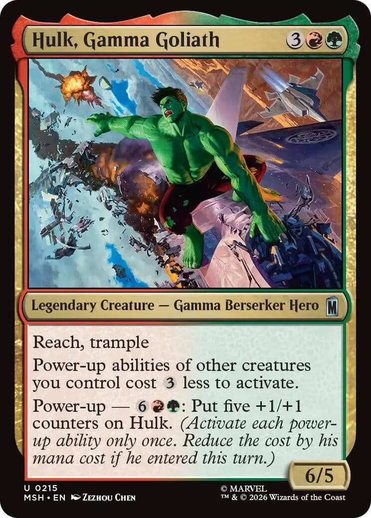Hulk, Gamma Goliath (215) (Foil) (Marvel Super Heroes) (MSH)