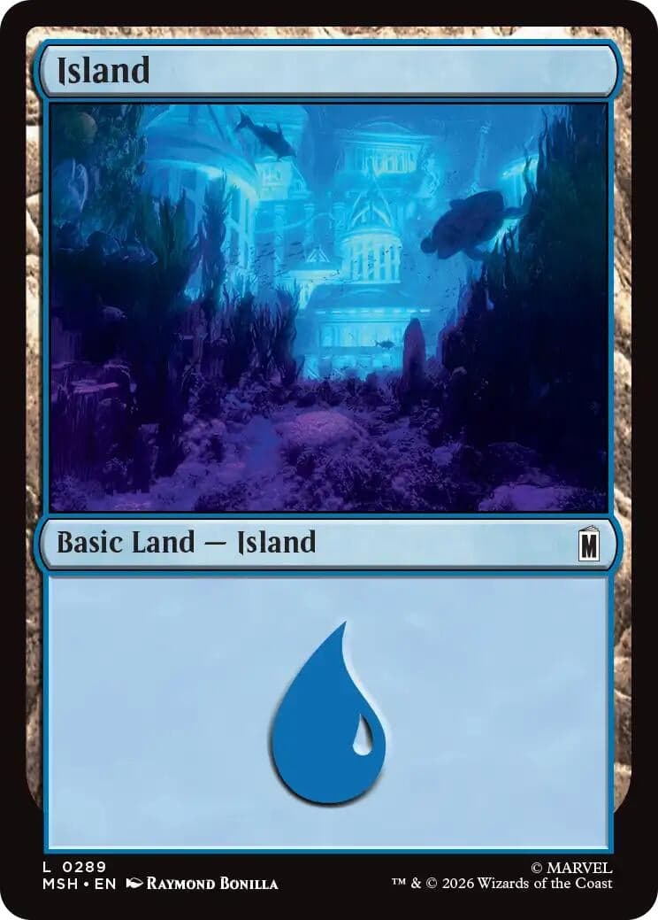 Island (0289) (289) (Foil) (Marvel Super Heroes) (MSH)