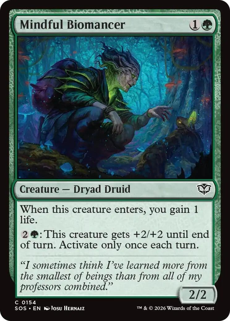 Mindful Biomancer (154) (Foil) (Secrets of Strixhaven)