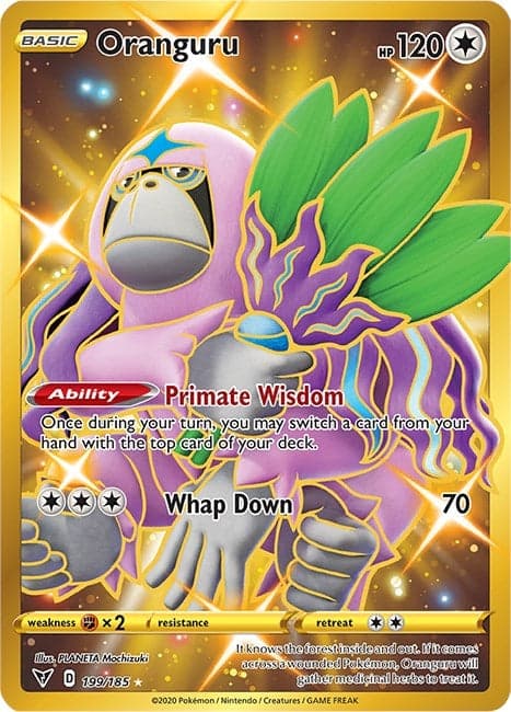 Oranguru (Secret) (199/185) (SWSH04: Vivid Voltage)