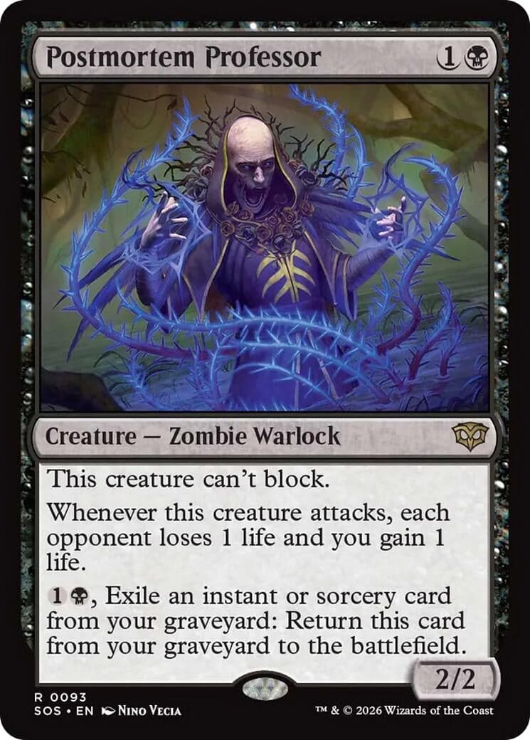 Postmortem Professor (93) (Foil) (Secrets of Strixhaven)