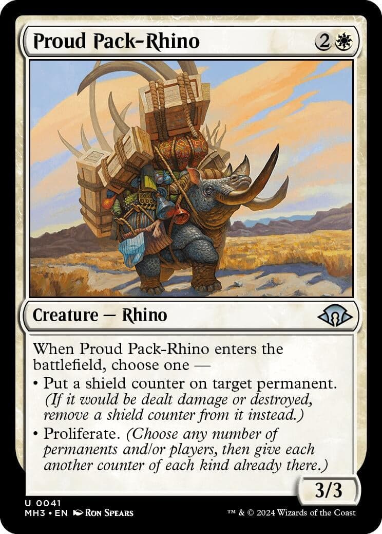 Proud Pack-Rhino (41) (Foil) (Modern Horizons 3)
