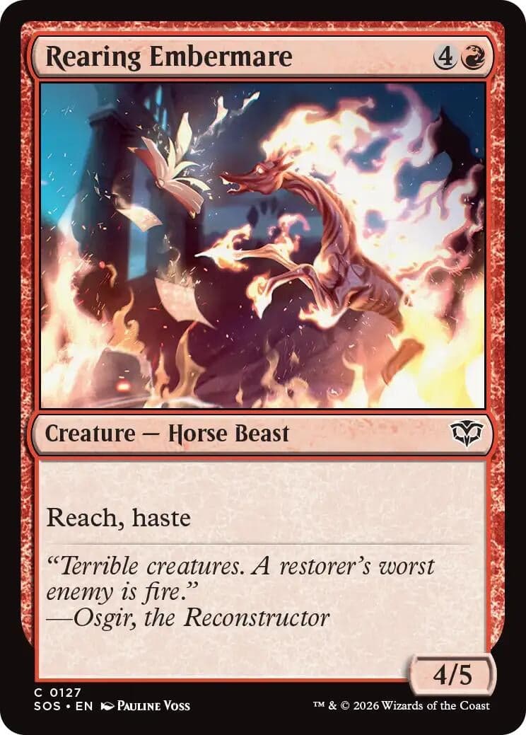 Rearing Embermare (127) (Foil) (Secrets of Strixhaven)