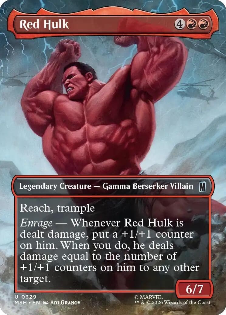 Red Hulk (Borderless) (329) (Marvel Super Heroes) (MSH)