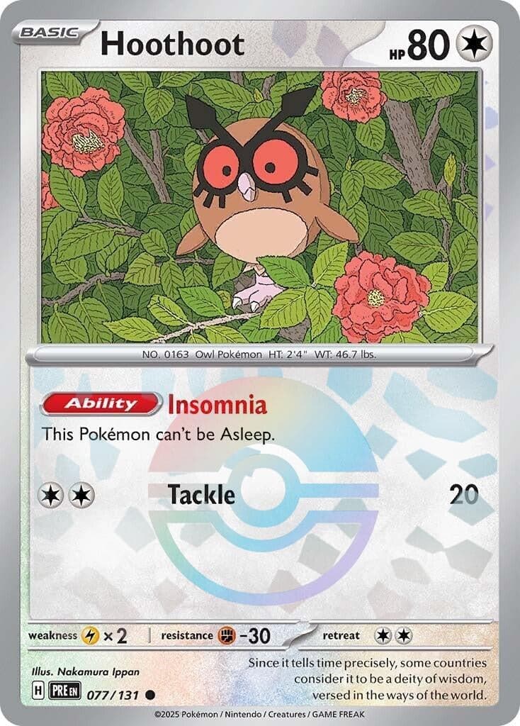 Hoothoot (Poke Ball Pattern) (077/131) (SV: Prismatic Evolutions)