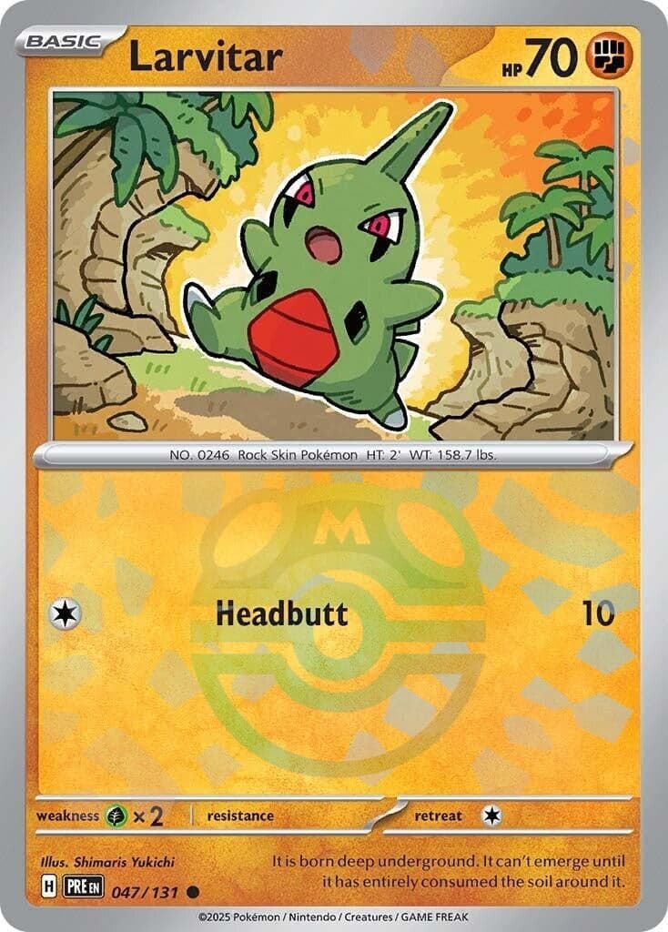 Larvitar (Master Ball Pattern) (047/131) (SV: Prismatic Evolutions)