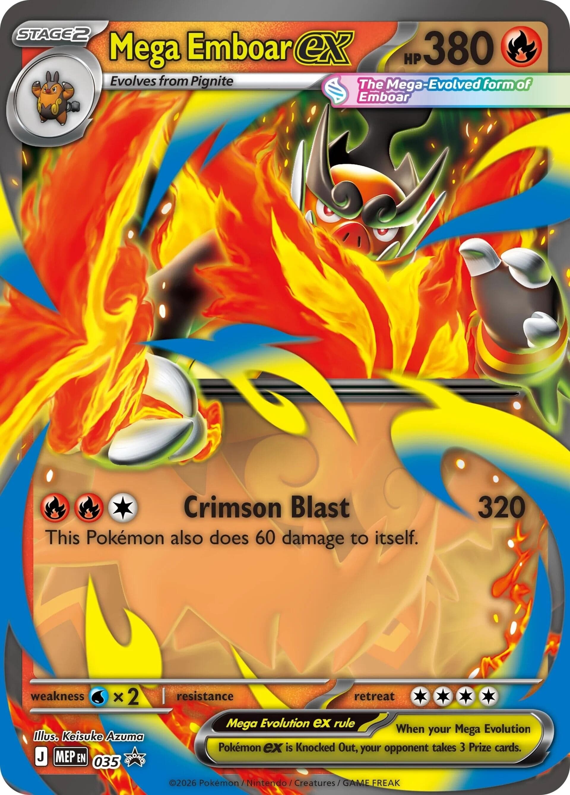 Mega Emboar ex - 035 (035) (Holofoil) (ME: Mega Evolution Promo)