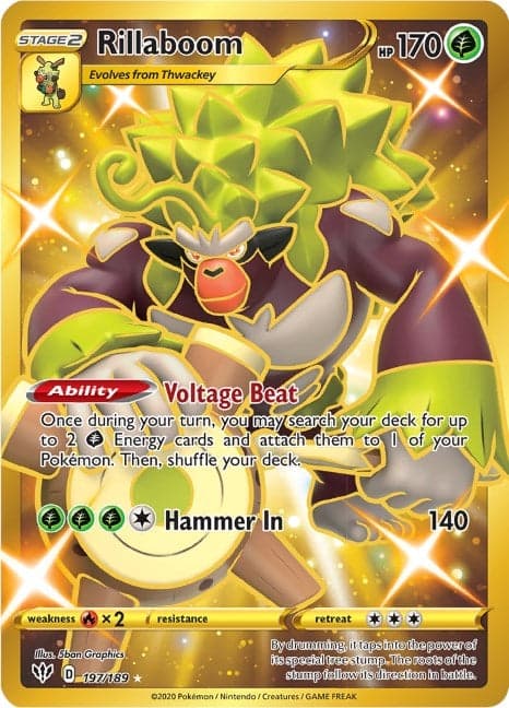 Rillaboom (Secret) (197/189) (SWSH03: Darkness Ablaze)