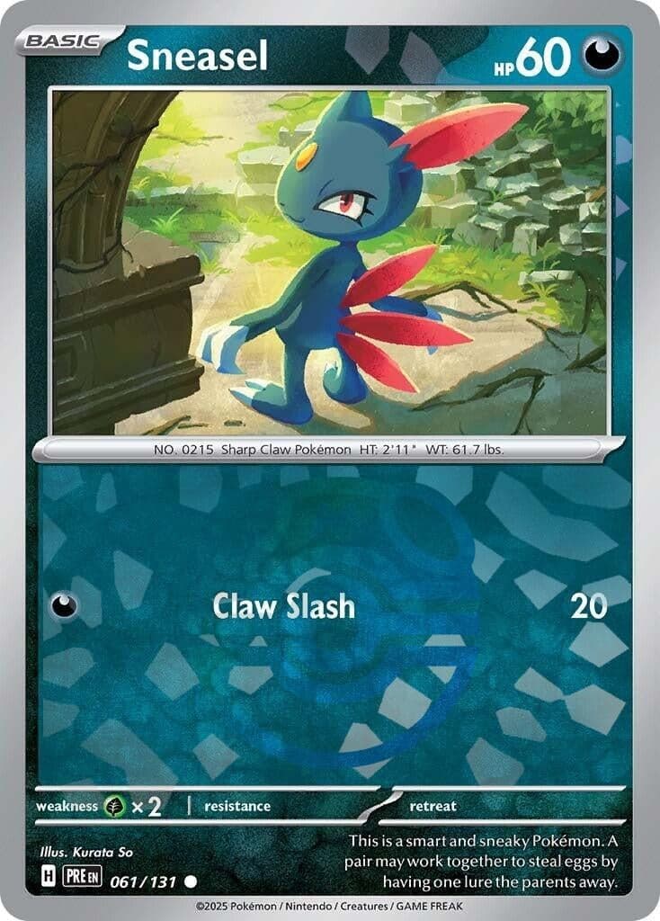 Sneasel (Master Ball Pattern) (061/131) (SV: Prismatic Evolutions)
