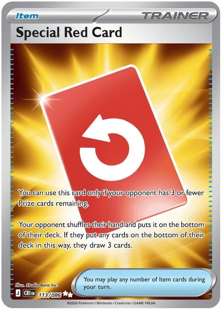 Special Red Card (113/086) (Holofoil) (ME04: Chaos Rising)