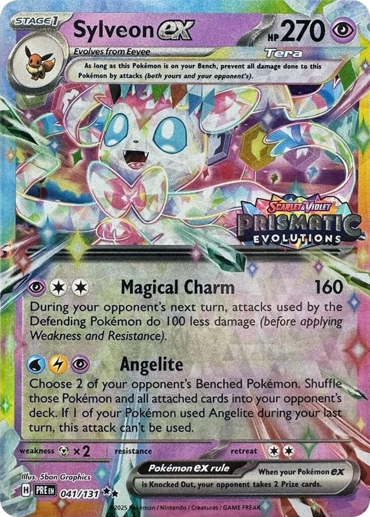 Sylveon ex - 041/131 (Prismatic Evolutions Stamp) (041/131) (Miscellaneous Cards & Products)
