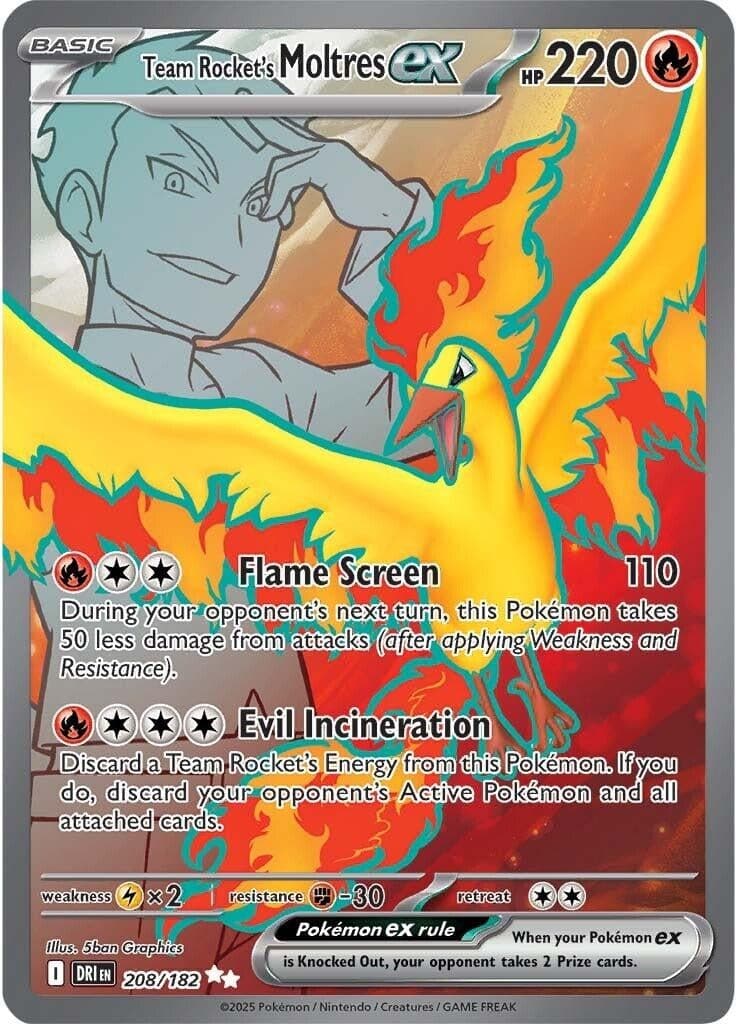 Team Rocket's Moltres ex (208/182) (SV10: Destined Rivals)