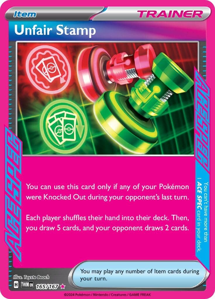 Unfair Stamp (165/167) (SV06: Twilight Masquerade)