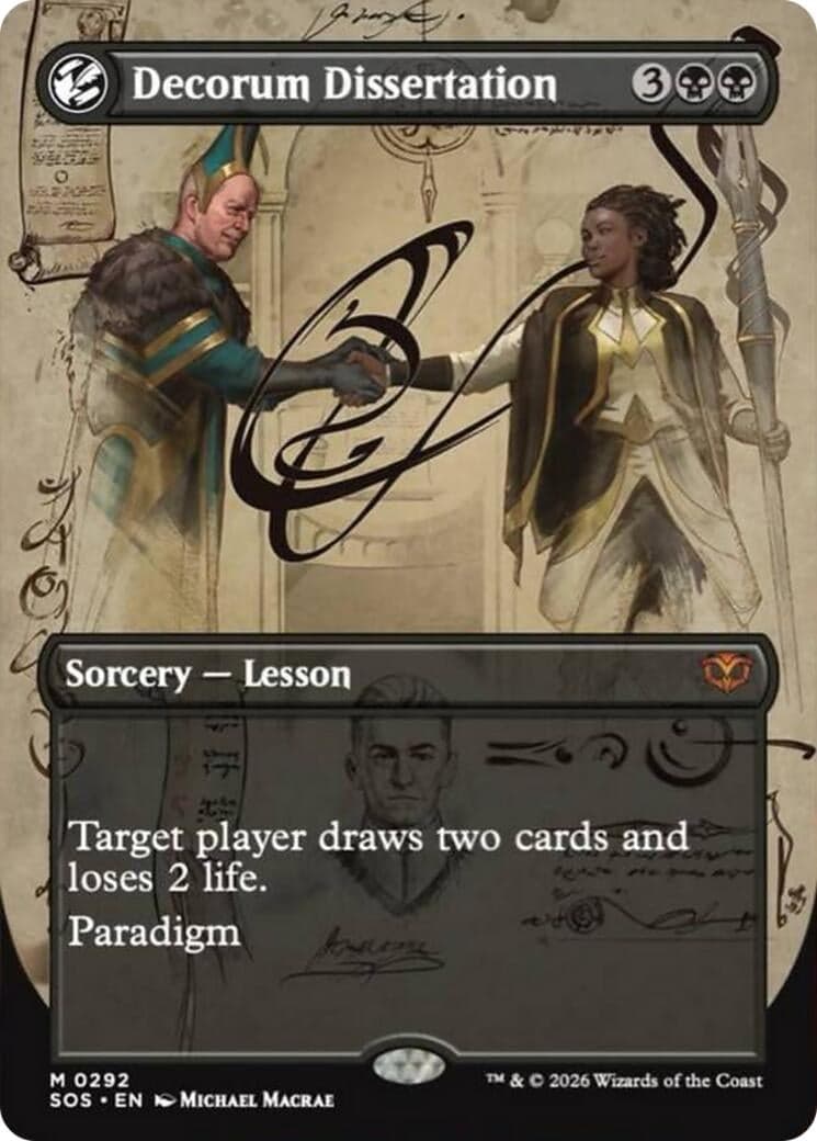 Decorum Dissertation (Borderless) (292) (Foil) (Secrets of Strixhaven)