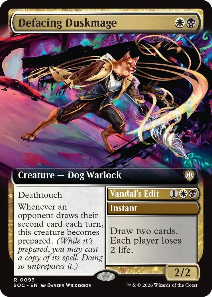 Defacing Duskmage (Extended Art) (93) (Commander: Secrets of Strixhaven)