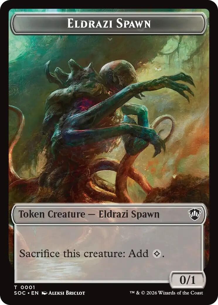Eldrazi Spawn // Worm Double-Sided Token (1 // 26) (Commander: Secrets of Strixhaven)