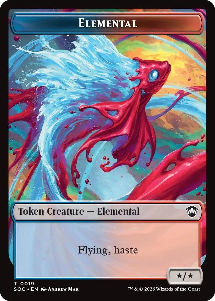 Elemental (0019) // Copy Double-Sided Token (19 // 1) (Commander: Secrets of Strixhaven)