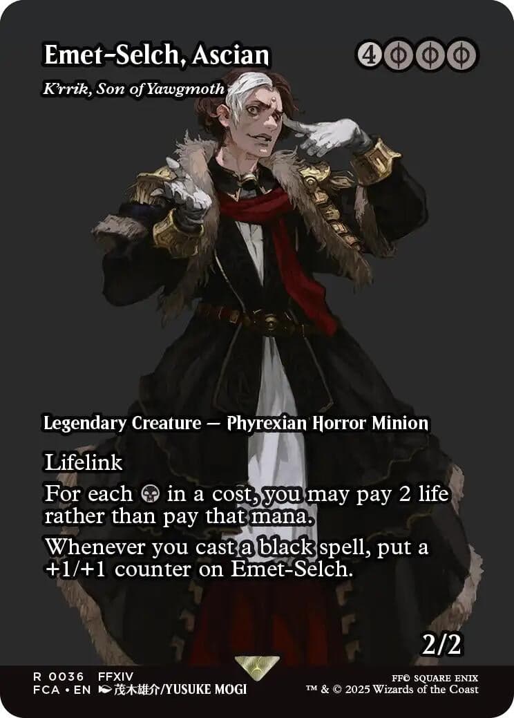 Emet-Selch, Ascian - K'rrik, Son of Yawgmoth (Showcase) (36) (FINAL FANTASY: Through the Ages)