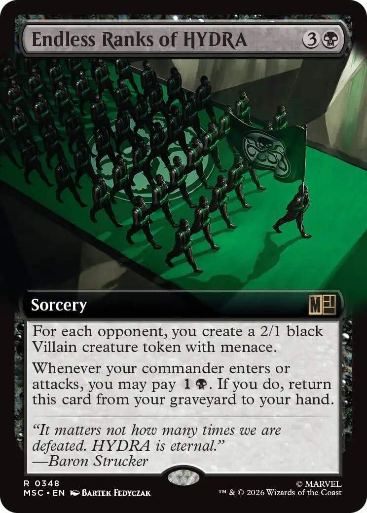 Endless Ranks of HYDRA (Extended Art) (348) (Foil) (Commander: Marvel Super Heroes) (MSC)