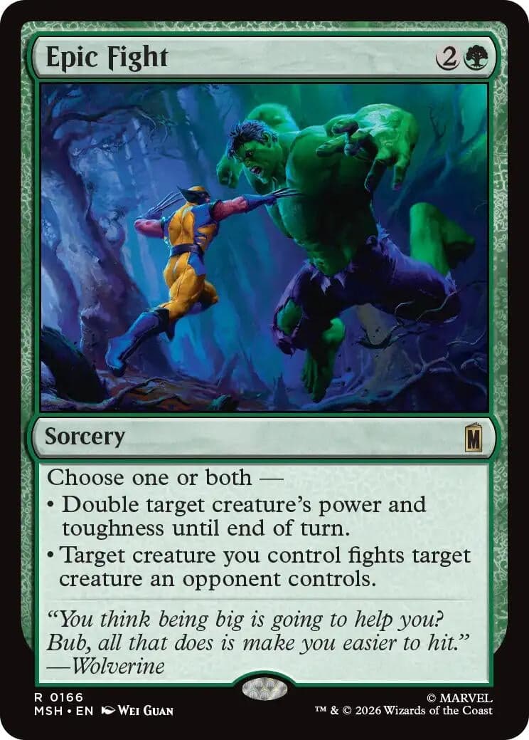 Epic Fight (166) (Foil) (Marvel Super Heroes) (MSH)
