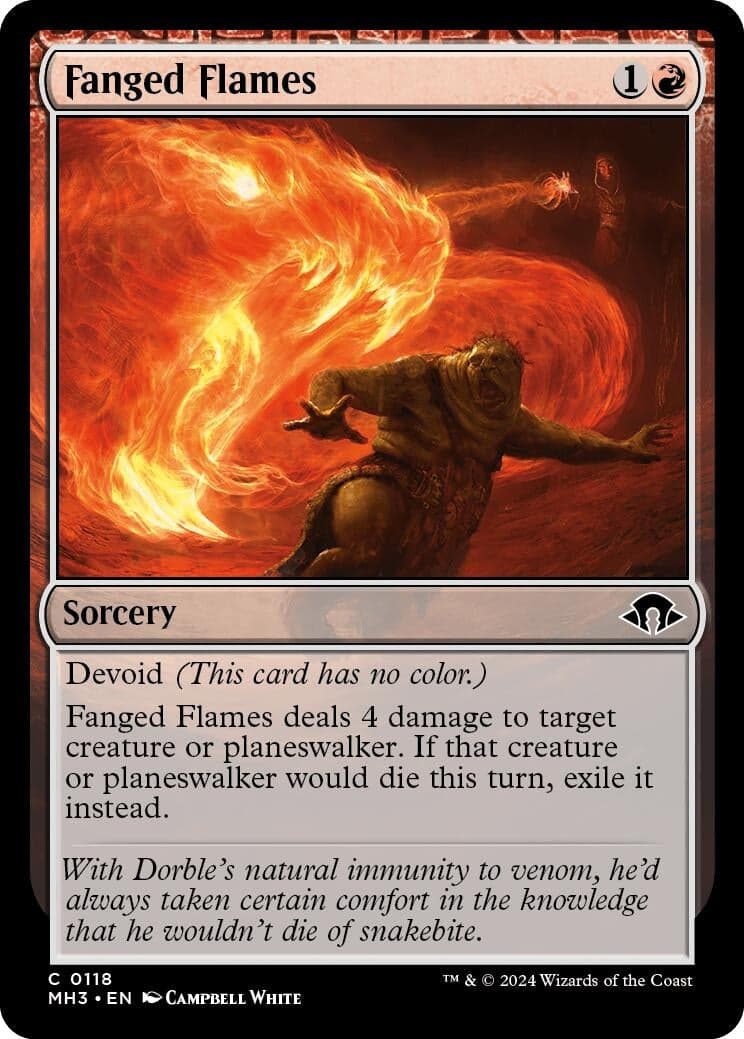 Fanged Flames (118) (Foil) (Modern Horizons 3)