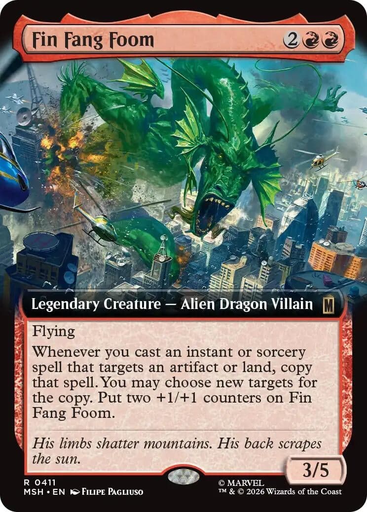 Fin Fang Foom (Extended Art) (411) (Foil) (Marvel Super Heroes) (MSH)