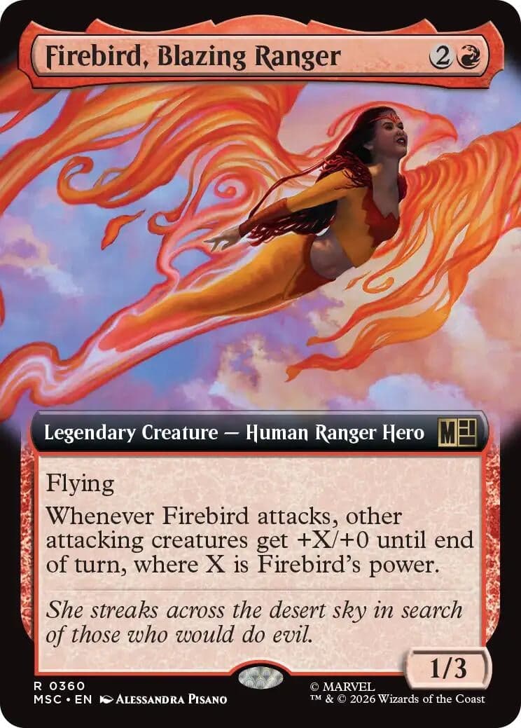 Firebird, Blazing Ranger (Extended Art) (360) (Commander: Marvel Super Heroes) (MSC)