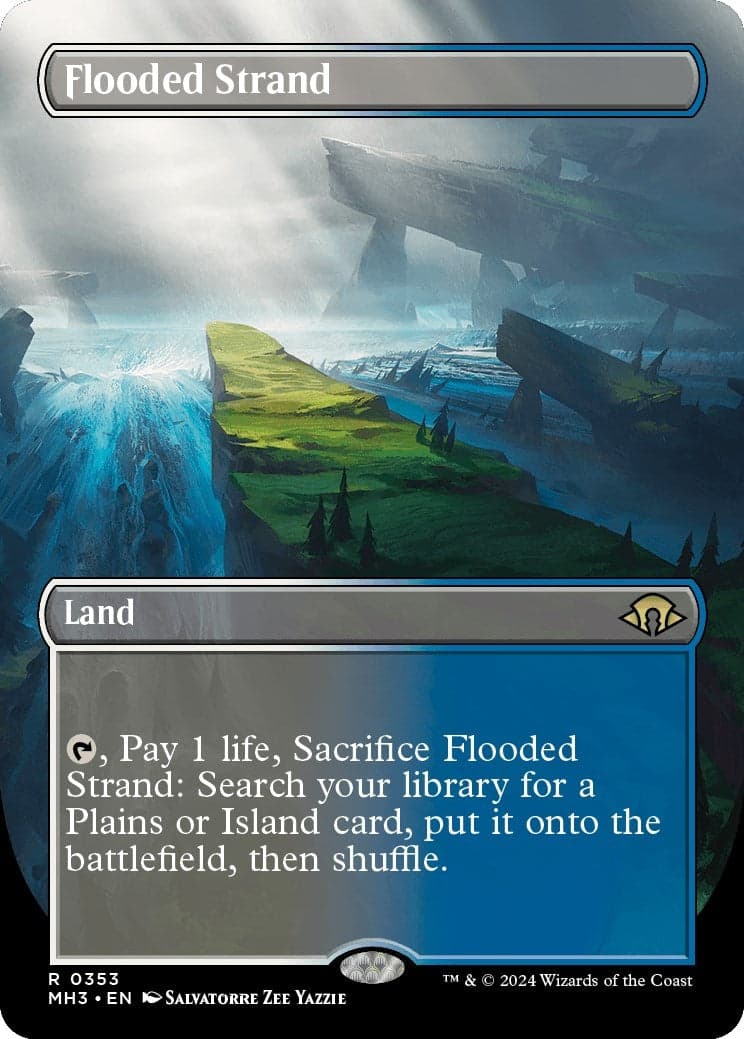 Flooded Strand (Borderless) (353) (Foil) (Modern Horizons 3)
