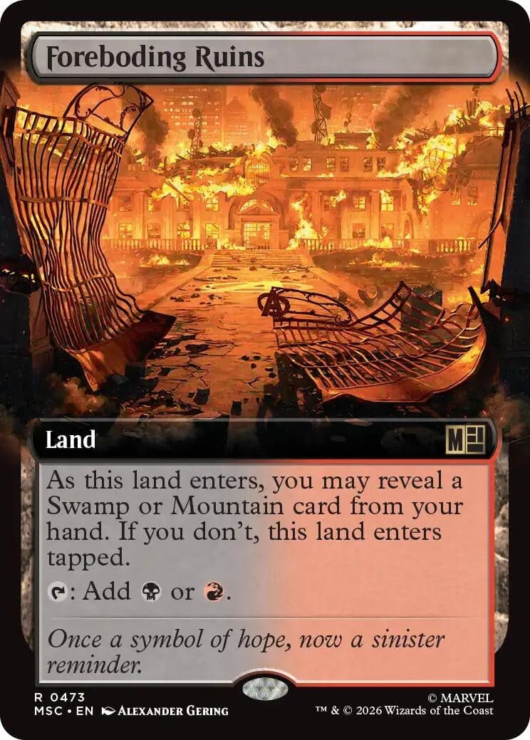 Foreboding Ruins (Extended Art) (473) (Commander: Marvel Super Heroes) (MSC)