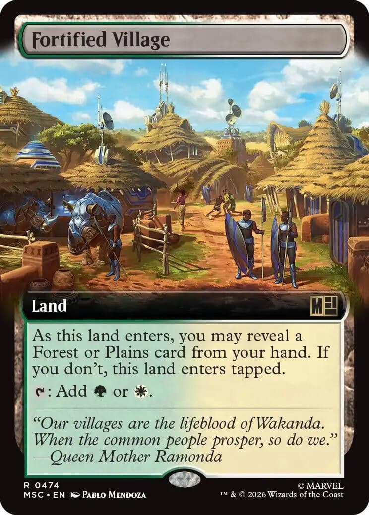 Fortified Village (Extended Art) (474) (Commander: Marvel Super Heroes) (MSC)
