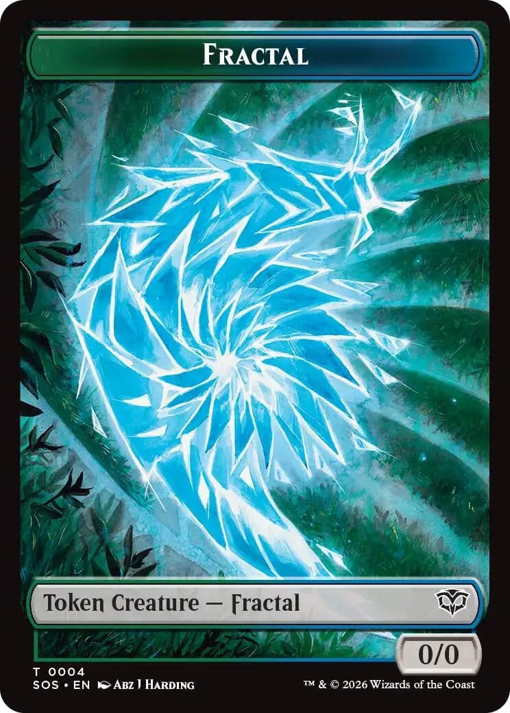 Fractal (0004) // Inkling (006) Double-Sided Token (4 // 6) (Foil) (Secrets of Strixhaven)