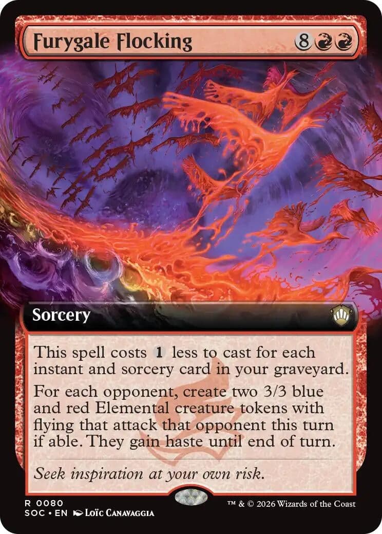 Furygale Flocking (Extended Art) (80) (Commander: Secrets of Strixhaven)