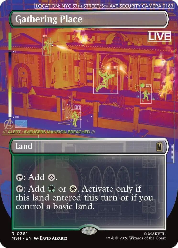 Gathering Place (Borderless) (381) (Foil) (Marvel Super Heroes) (MSH)