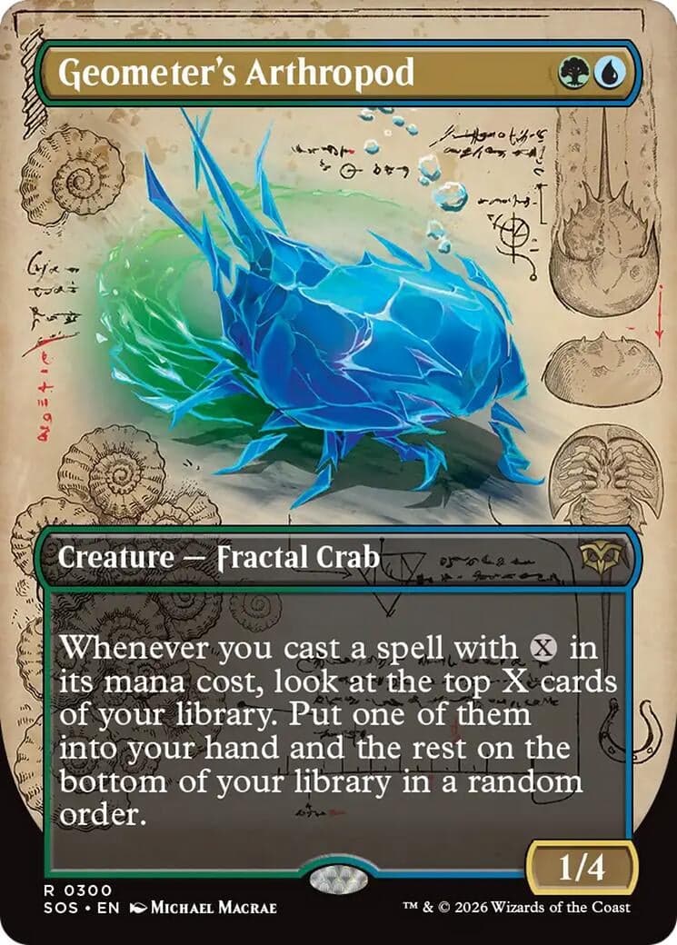 Geometer's Arthropod (Borderless) (300) (Foil) (Secrets of Strixhaven)