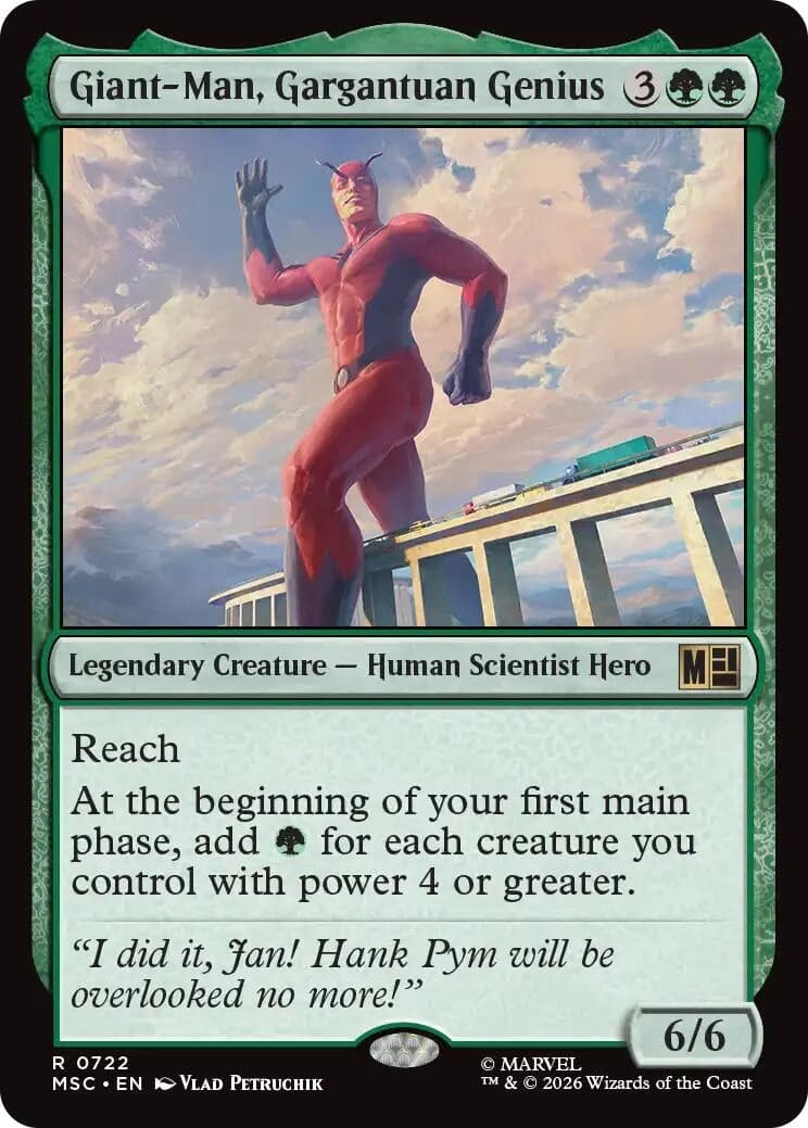 Giant-Man, Gargantuan Genius (722) (Foil) (Commander: Marvel Super Heroes) (MSC)