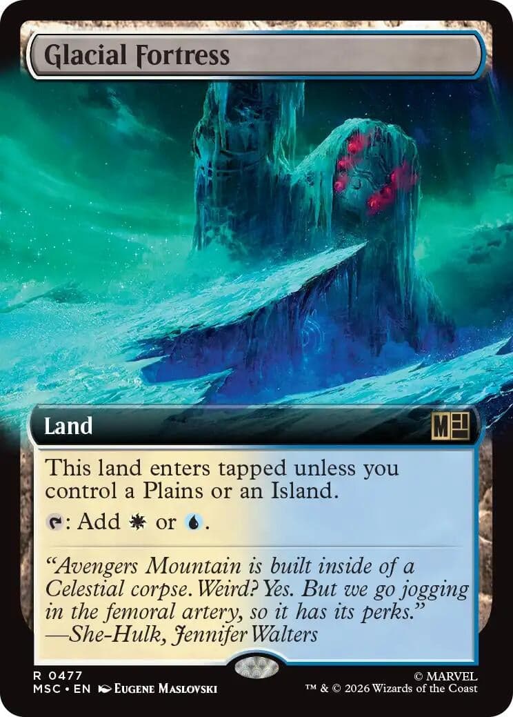 Glacial Fortress (Extended Art) (477) (Commander: Marvel Super Heroes) (MSC)