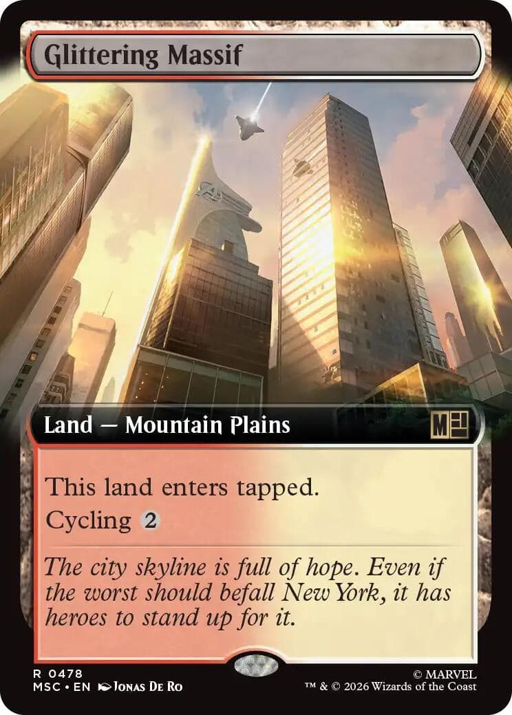 Glittering Massif (Extended Art) (478) (Foil) (Commander: Marvel Super Heroes) (MSC)