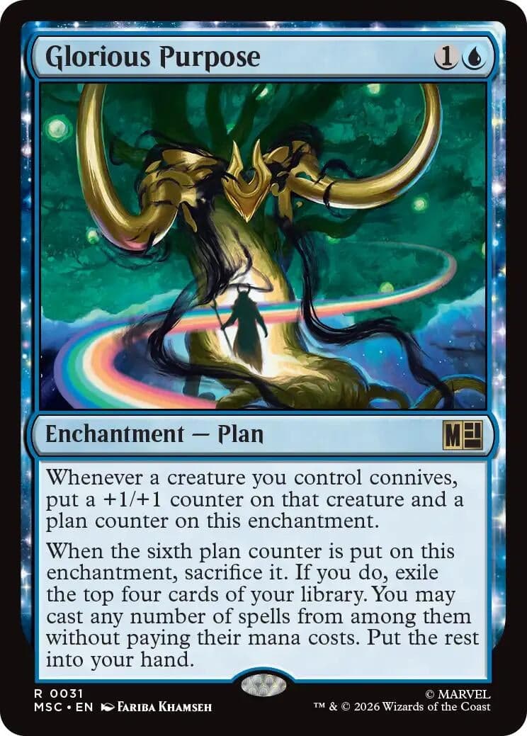 Glorious Purpose (Surge Foil) (31) (Foil) (Commander: Marvel Super Heroes) (MSC)