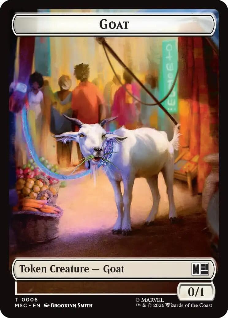 Goat // Construct Double-Sided Token (6 // 14) (Foil) (Commander: Marvel Super Heroes) (MSC)