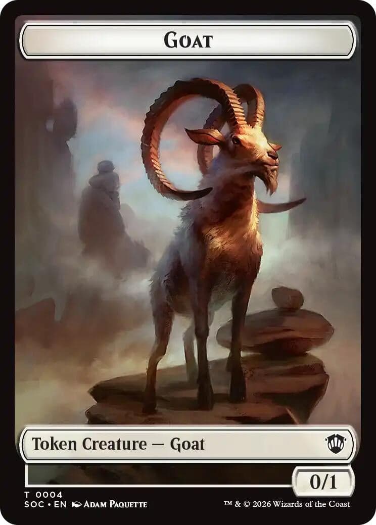 Goat // Fungus Beast Double-Sided Token (4 // 17) (Foil) (Commander: Secrets of Strixhaven)