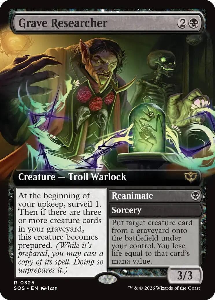 Grave Researcher (Extended Art) (325) (Secrets of Strixhaven)
